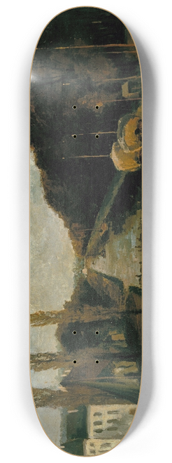 Alphonse Asselbergs - De Oeverpoort in Brussel 8.25 inch art skate deck