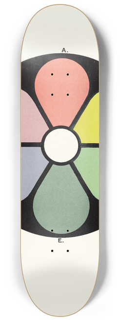 James Ward - Broken Tones of the Primaries and their Complementaries 8.25 inch art skate deck