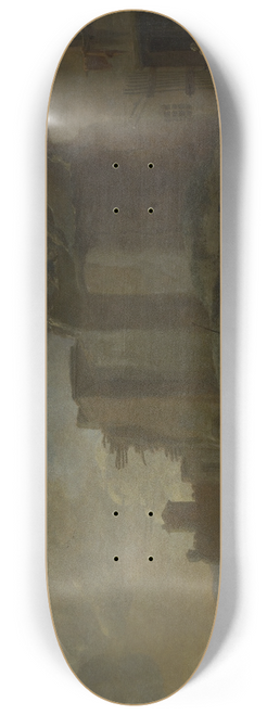 Jan Asselijn - Peasants by a RiverBank 8.25 inch art skate deck