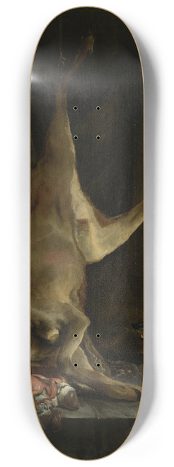 Jan Baptist Weenix - A Dog and a Cat near a partially disembowelled Deer 8.25 inch art skate deck