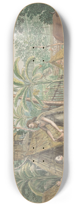 Jan Brandes - Adam en Eva in een utopisch dorpstafereel 8.25 inch art skate deck
