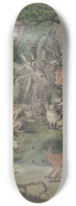 Jan Brandes - Dobbelende dieren 8.25 inch art skate deck