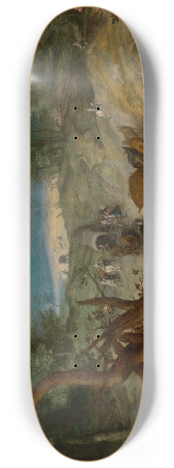 Jan Brueghel The Elder - Travallers Attacked by Soldiers 8.25 inch art skate deck