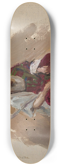 Jan Cigliski - Maryino  Portrait in African costume 8.25 inch art skate deck