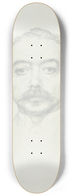 Alphonse Legros - Portrait of Edward D. Adams 8.25 inch art skate deck