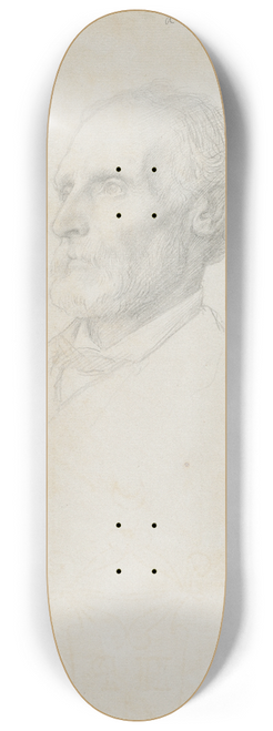 Alphonse Legros - Portrait of Sir Frederick W. Burton, Director of the National Gallery, London 8.25 inch art skate deck