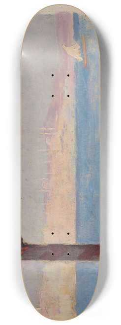 Jan Cigliski - View of Constantinople from the ship. From the journey to Constantinople 8.25 inch art skate deck