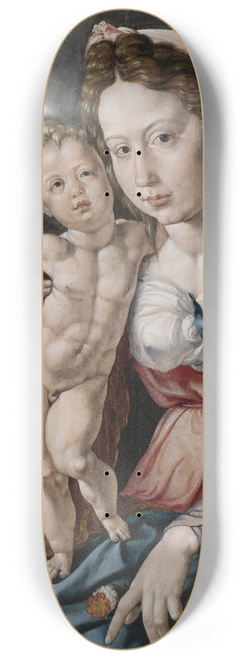 Jan Cornelisz Vermeyen - De Heilige Familie 8.25 inch art skate deck
