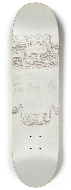 Alphonse Legros - Sketch for a Nameplate for Edward D. Adams 8.25 inch art skate deck