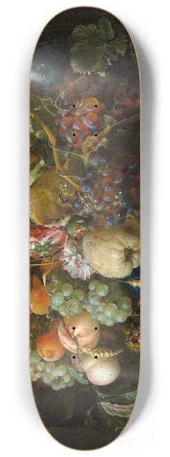 Jan Davidsz de Heem - Garland of Fruit and Flowers 8.25 inch art skate deck