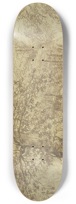 Jan Lievens - Waldpartie, links vom Wege eine grosse Eiche 8.25 inch art skate deck