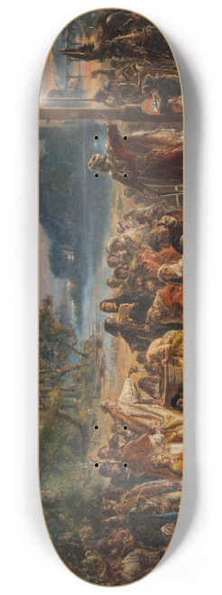 Jan Matejko - Adoption of Christianity, 965 AD, from the series History of Civilization in Poland 8.25 inch art skate deck