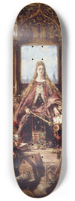 Jan Matejko - Founding of the Academy, 136113991400 AD, from the series History of Civilization in Poland 8.25 inch art skate deck