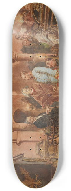 Jan Matejko - The Emperor in Front of the Sarcophagus of John III Sobieski in Saint Leonards Crypt under the Wawel Cathedral 8.25 inch art skate deck