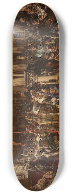 Jan Matejko - The First Parliament in czyca, from the series History of Civilization in Poland 8.25 inch art skate deck