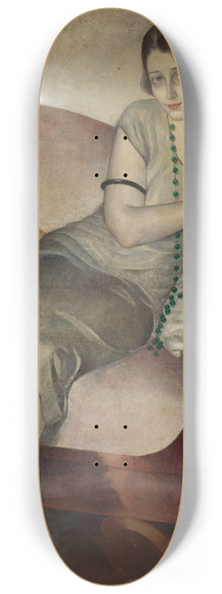 Jan Rudnicki - Portrait of a lady on a couch 8.25 inch art skate deck