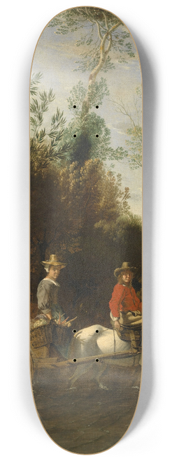 Jan Siberechts - Shallow Water near a Castle 8.25 inch art skate deck