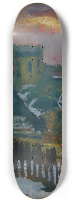 Jan Stanislawski - House in Winter 8.25 inch art skate deck
