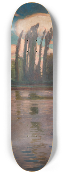 Jan Stanislawski - Poplars on the Water 8.25 inch art skate deck