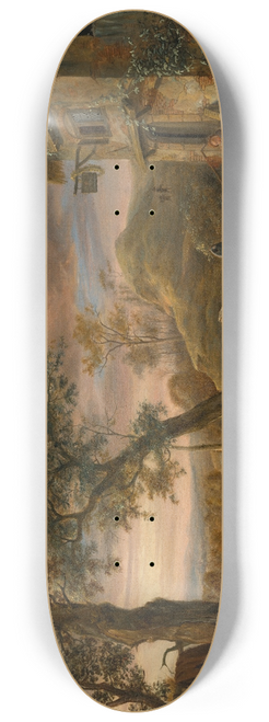 Jan Steen - A fortune teller and peasants before an inn with a river landscape beyond 8.25 inch art skate deck
