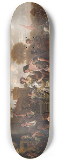 Jan Steen - David Returning Victorious after Defeating Goliath and the Philistines 8.25 inch art skate deck