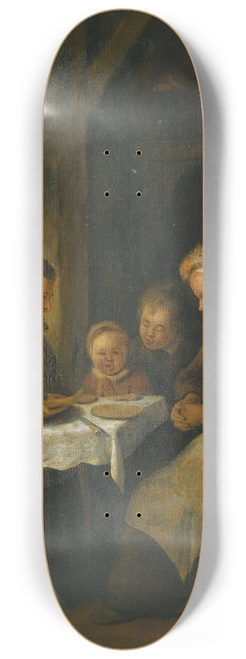 Jan Steen - Grace Before A Meal 8.25 inch art skate deck