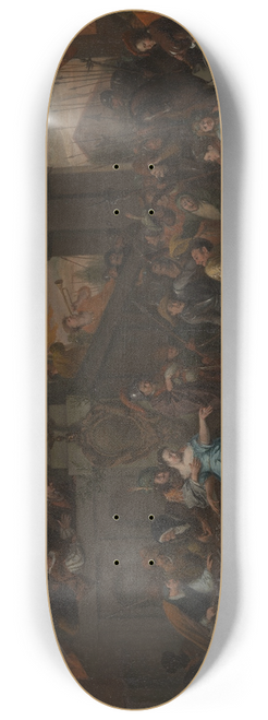 Jan Steen - Samson Offended by the Philistines 8.25 inch art skate deck