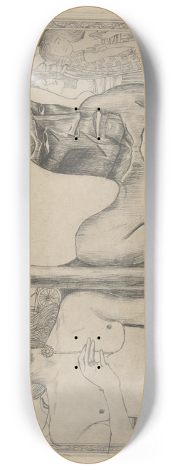 Jan Toorop - Oude vrouw omringd door jonge vrouwen 8.25 inch art skate deck