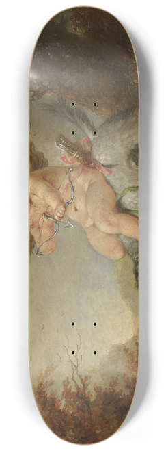 Januarius Zick - Cupid riding a dog 8.25 inch art skate deck