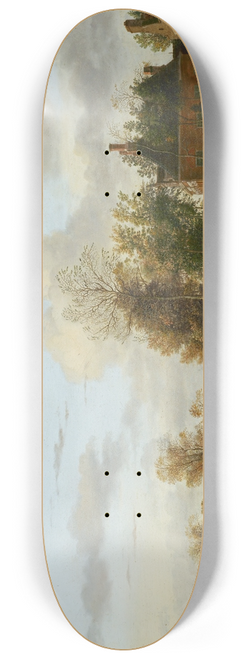 Jan van der Heyden - Country House on the Vliet near Delft 8.25 inch art skate deck
