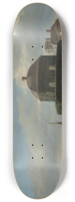 Jan van der Heyden - The Huis ten Bosch at The Hague and Its Formal Garden (View from the East) 8.25 inch art skate deck