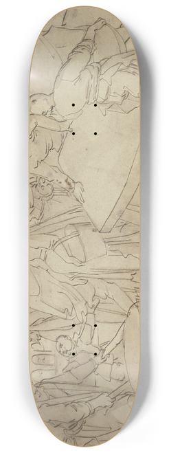Jan van de Velde II - Market scene 8.25 inch art skate deck