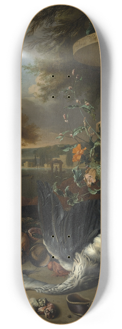 Jan Weenix - Gamepiece with a Dead Heron 8.25 inch art skate deck
