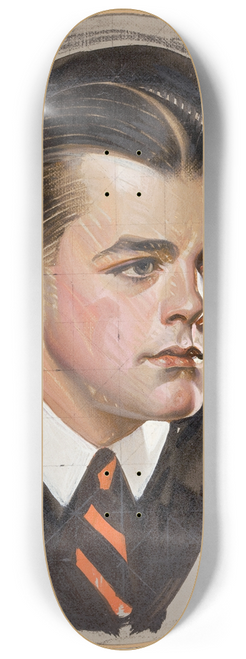 J.C. Leyendecker - Preliminary study, Cluett, Peabody & Co, Arrow collar advertisement 8.25 inch art skate deck