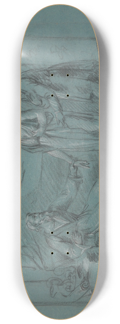 Jean Antoine Verschaeren - Sarah Presents Hagar to Abraham 8.25 inch art skate deck