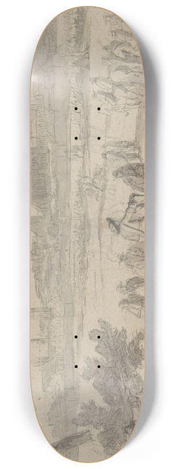 Adam Frans van der Meulen - Louis XIV at the Siege of Tournai, Seen from the North-East (June 21-25, 1667) 8.25 inch art skate deck