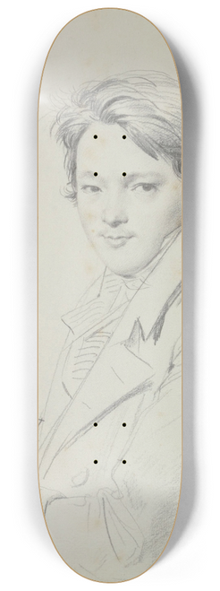 Jean Auguste Dominique Ingres - Portrait du compositeur Auguste-Mathieu Panseron (1795-1859). 8.25 inch art skate deck