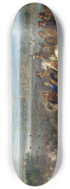 Adam Frans van der Meulen - Louis XIV Crossing into the Netherlands at Lobith 8.25 inch art skate deck