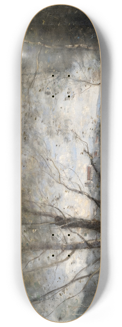 Jean-Baptiste-Camille Corot - A Pond Seen through theTrees 8.25 inch art skate deck
