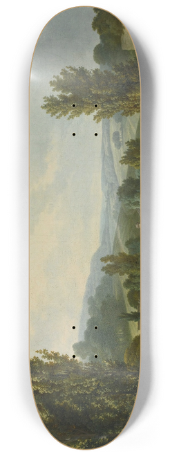Jean-Baptiste Huet - A Shepherd And His Family With Their Livestock Fording A Stream In An Extensive Landscape 8.25 inch art skate deck