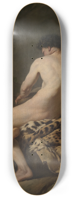 Jean Baptiste Marie Pierre - Seated male nude as Bacchus 8.25 inch art skate deck