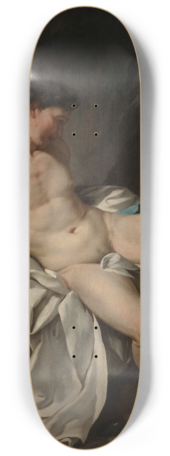 Jean Baptiste Marie Pierre - Seated male nude as Prometheus 8.25 inch art skate deck