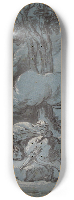 Jean-Baptiste Oudry - The Dream of an Inhabitant of Mogul (La Fontaine, Fables, XI, 4) 8.25 inch art skate deck