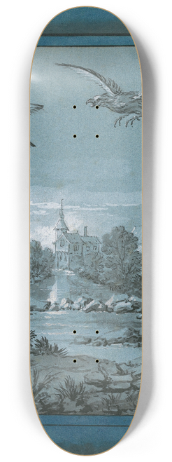 Jean-Baptiste Oudry - The Eagle and the Magpie 8.25 inch art skate deck