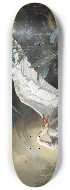 Jean-Baptiste Oudry - Water Spaniel Surprising a Swan on its Nest 8.25 inch art skate deck