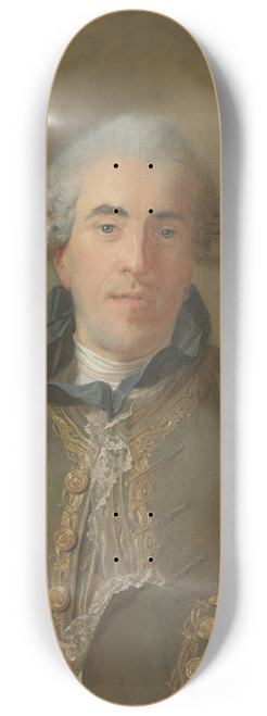 Jean-Baptiste Perronneau - Portrait of Thophile Van Robais 8.25 inch art skate deck