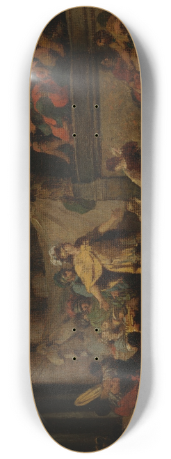 Jean-Baptiste Regnault - Aeneas Offering Presents to King Latinus and Asking Him for the Hand of His Daughter 8.25 inch art skate deck