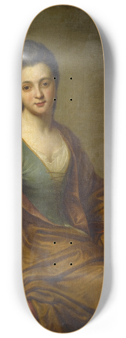 Jean-Baptiste Santerre - Portrait of Genevive Blanchot as Allegory of Painting 8.25 inch art skate deck