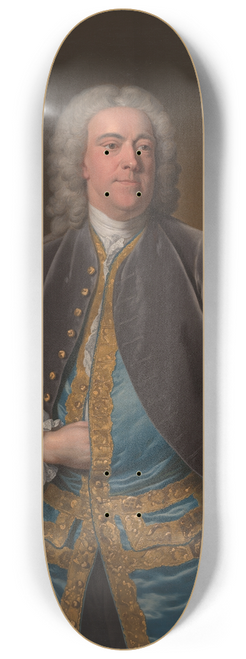 Jean-Baptiste van Loo - The Rt. Honorable Stephen Poyntz, of Midgham, Berkshire 8.25 inch art skate deck