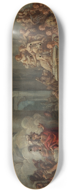 Jean Bernard Restout - The Arrival of Aeneas in Carthage 8.25 inch art skate deck